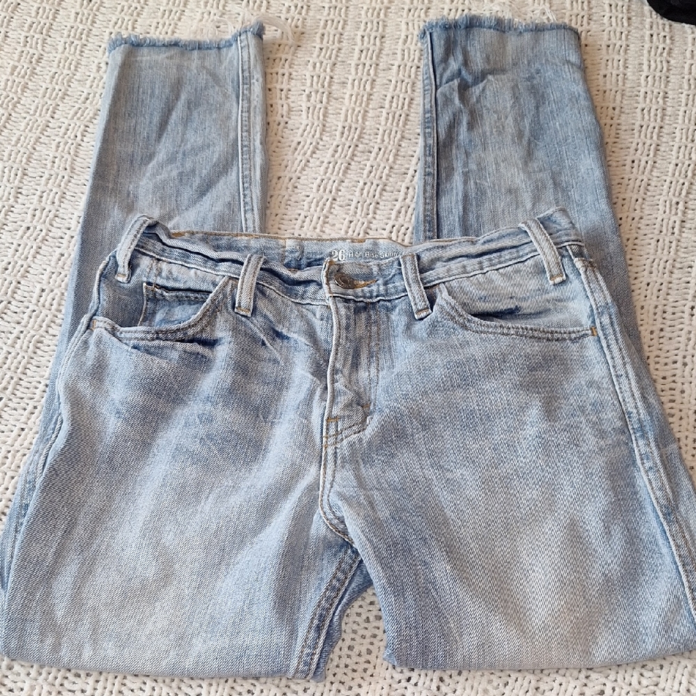 Vtg Org Tab Levi's Strauss High Rise Skinny Light Blue Denim Jeans Size 26